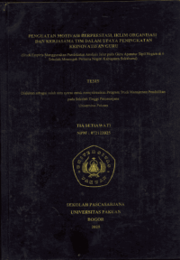 Penguatan Motivasi Berprestasi, Iklim Organisasi dan Kerjasama TIM dalam Upaya Peningkatan Keinovatifan Guru (Studi Empiris Menggunakan Pendekatan Analisis Jalur pada Guru Aparatur Sipil Negara di 6 Sekolah Menengah Pertama Negeri Kabupaten sukabumi)
