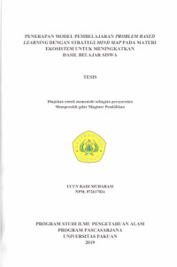 Penerapan Model Pembelajaran Problem Based Learning Dengan Strategi Mind Map Pada Materi Ekosistem Untuk Meningkatkan Hasil Belajar Siswa