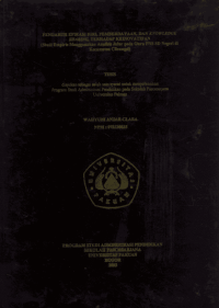 Pengaruh EfiKasi Diri, Pemberdayaan, Dan Knowledge Sharing, Terhadap Keinovatifan.
(Studi Empiris Menggunakan Analisis Jalur Pada Guru Pns SD Negero Di Kecamatan Cileungsi).