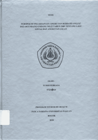 Perspektif Pelaksanaan Angkutan Berbasis Online Dalam Undang-Undang No.22 Tahun 2009 Tentang Lalu Lintas Dan Angkutan Jalan