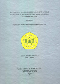 Pengembangan Model System Penjaminan Mutu Internal (SPMI) Pesantren Berbasis Instrumen Akreditasi Satuan Pendidikan (IASP) 2022.