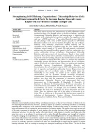 Strengthening Self-Efficiency, Organizational Citizenship Behavior (Ocb) And Empowerment In Efforts To Increase Teacher Innovativeness: Empire On State School Teachers In Bogor City