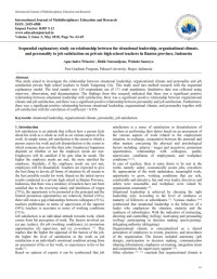 Sequential explanatory study on relationship between the situational leadership, organizational climate, and personality to job satisfaction on private high school teachers in Banten province, Indonesia