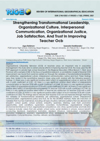 Strengthening Transformational Leadership, Organizational Culture, Interpersonal Communication, Organizational Justice,  Job Satisfaction, And Trust In Improving Teacher Ocb