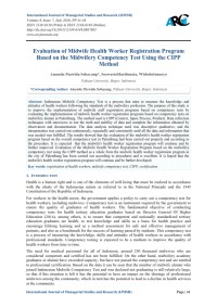 Evaluation of Midwife Health Worker Registration Program Based on the Midwifery Competency Test Using the CIPP Method