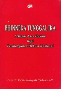 Bhinneka Tunggal Ika: sebagai asas hukum bagi pembangunan hukum nasional