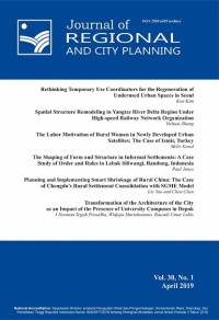 Journal of Regional and City Planning Vol. 30 No. 1