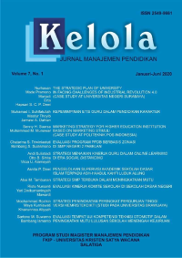 Kelola : Jurnal Manajemen Pendidikan Vol. 7, No. 1 Januari-Juni 2020