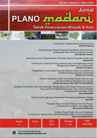 Jurnal Plano Madani Vol. 9 No. 1