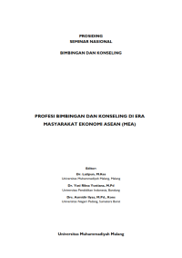 PROSIDING SEMINAR NASIONAL BIMBINGAN DAN KONSELING PROFESI BIMBINGAN DAN KONSELING DI ERA MASYARAKAT EKONOMI ASEAN (MEA)