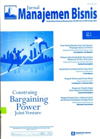 Jurnal Manajemen Bisnis Vol. 3, No. 1 April 2010