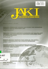 Jurnal Akuntansi dan Keuangan Indonesia Vol. 12, No. 1, Juni 2015