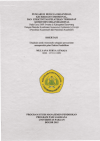 Pengaruh Budaya Organisasi, Kecerdasan Emosional, dan Efektivitas Pelatihan terhadap Komitmen Organisasional pada Guru SMP Swasta di Kabupaten Karawang dengan Metode Kombinasi Sequential Explanatory Design (Penelitian Kuantitatif dan Penelitian Kualitatif