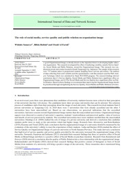 The role of social media, service quality and public relation on organization image