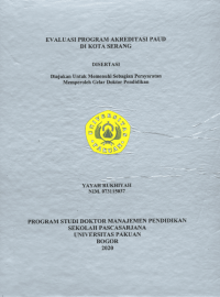Evaluasi Program Akreditasi PAUD di Kota Serang (Evaluation of PAUD (Early Childhood Education) Accreditation Program in Serang City)