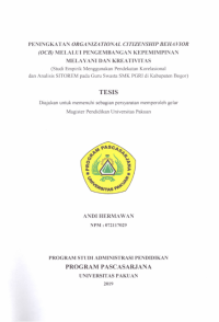 Image of Peningkatan Organizational Citizenship Behavior (OCB) Melalui Pengembangan Kepemimpinan Melayani Dan Kreativitas: Studi Empirik Menggunakan Pendekatan Korelasional Dan Analisis SITOREM Pada Guru SMK PGRI Di Kabupaten Bogor