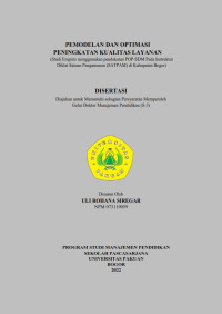 PEMODELAN DAN OPTIMASI PENINGKATAN KUALITAS LAYANAN (Studi Empiris menggunakan pendekatan POP-SDM Pada Instruktur Diklat Satuan Pengamanan (SATPAM) di Kabupaten Bogor)