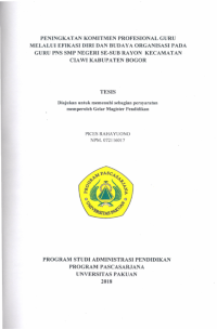 Image of Peningkatan Komitmen Profesional Guru Melalui Efikasi Diri dan Budaya Organisasi pada Guru PNS SMPN Se-Sub rayon Kecamatan Ciawi Kabupataen Bogor