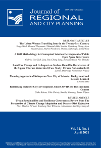 Image of Journal of Regional and City Planning Vol. 32, No. 1 April