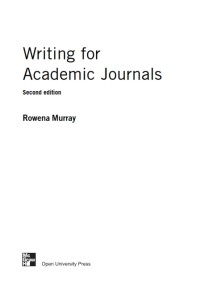 Image of Writing for Academic Journals