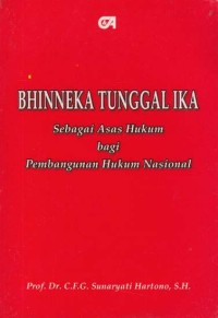 Bhinneka Tunggal Ika: sebagai asas hukum bagi pembangunan hukum nasional
