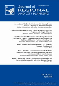 Journal Regional and City Planning Vol. 29. No. 1