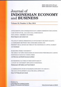 Image of Journal of Indonesian Economy and Business=Jurnal Ekonomi dan Bisnis Indonesia Vol. 32, No. 3, September 2017